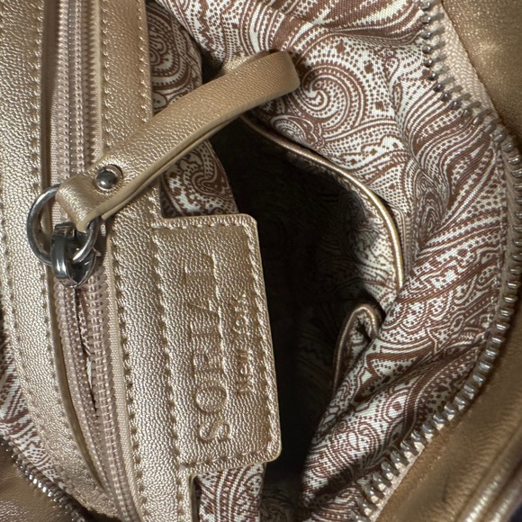 Sorial New York Gold Crossbody Bag Tassel Adjustable Strap Handbag Purse - Picture 7 of 9